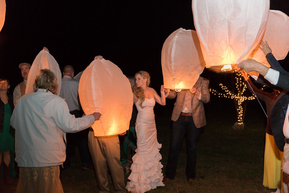 Wedding lanterns at Georgia wedding