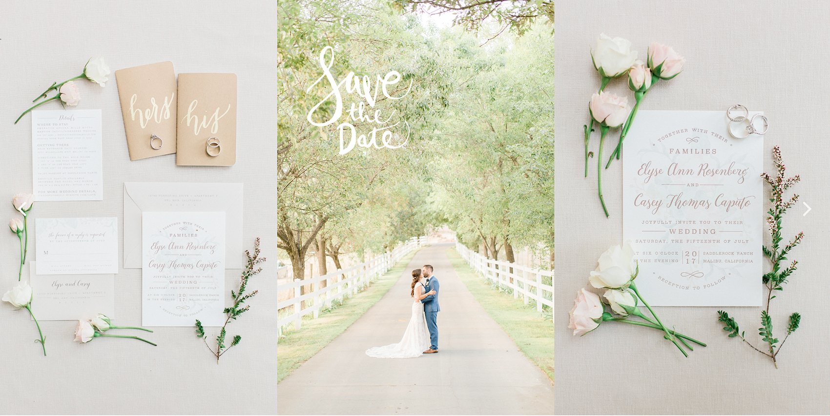 Wedding Save the Dates and Wedding Invitations by Leah Marie Stationery