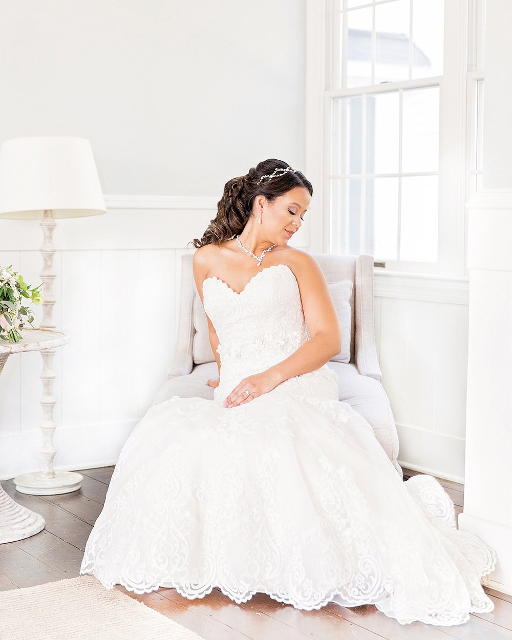 Wedding Dress by Wedding Photographer Leah Marie Photography + Stationery