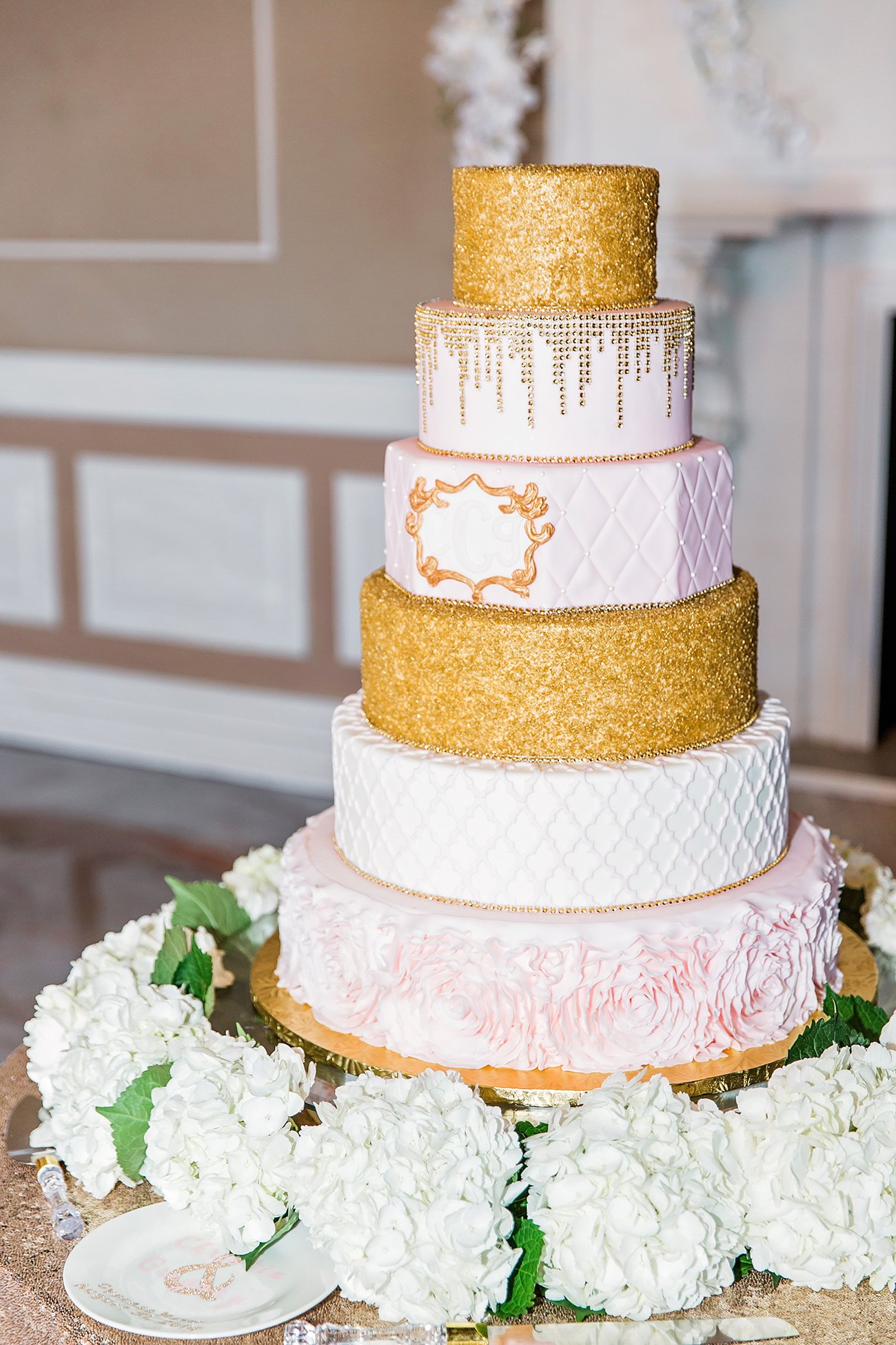 Wedding Cake by Leah Marie Photography + Stationery