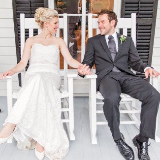 Merrimon-Wynne wedding in Raleigh with southern charm rocking chairs