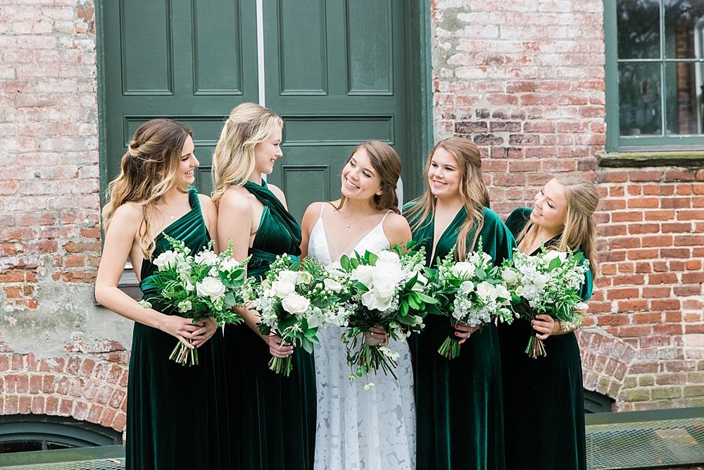 green-velvet-bridesmaid-dresses